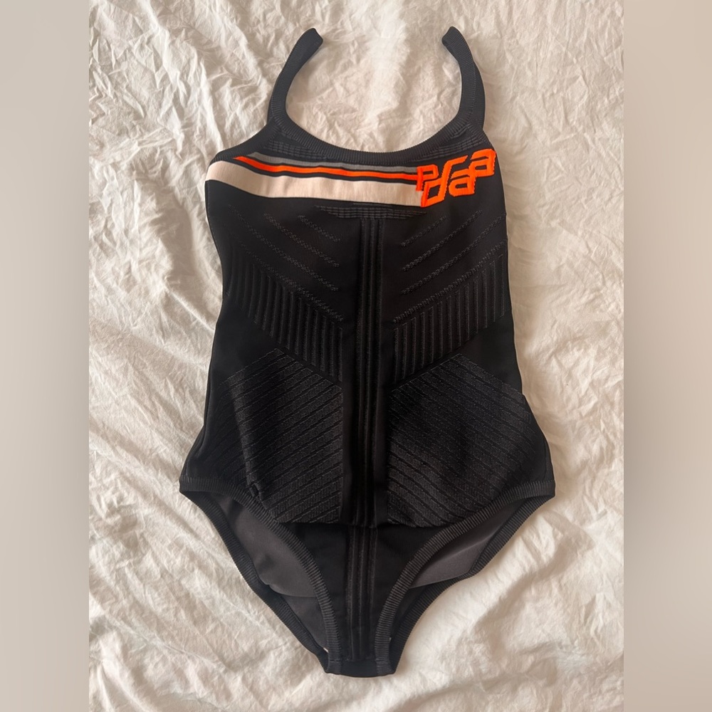 Rare Prada nylon bodysuit and leggings set.